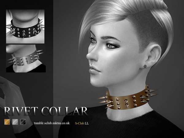  The Sims Resource: Rivet collar by S Club