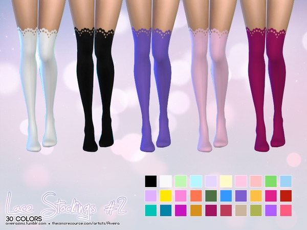  The Sims Resource: Lace Stockings 2 by Aveira