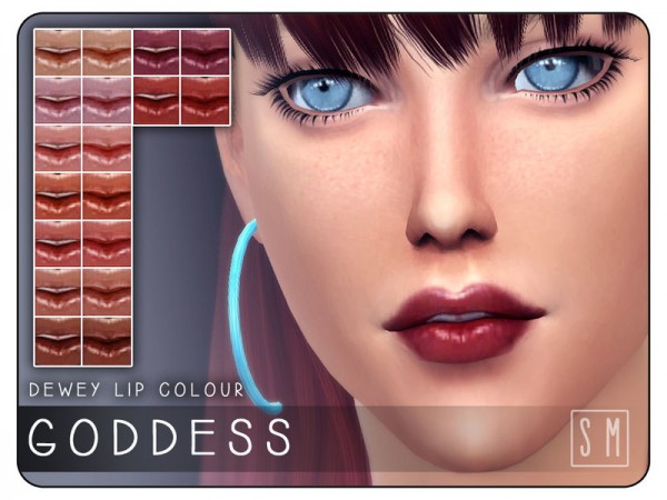  The Sims Resource: Goddess   Dewy Lip Colour by Screaming Mustard