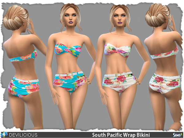  The Sims Resource: South Pacific Wrapped Bikini by Devilicious