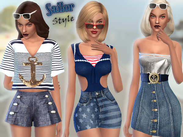  The Sims Resource: Set  Sailor Collection by Puresim