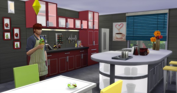  Studio Sims Creation: Red kitchen