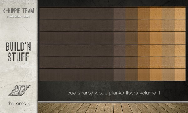  Mod The Sims: 7 Authentic Wood Floors   true seamless   volume 1 by Blackgryffin