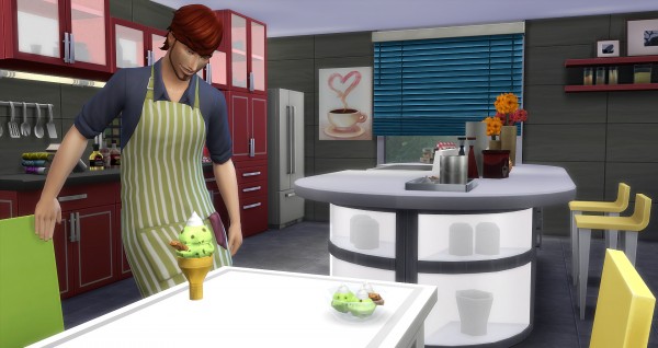  Studio Sims Creation: Red kitchen