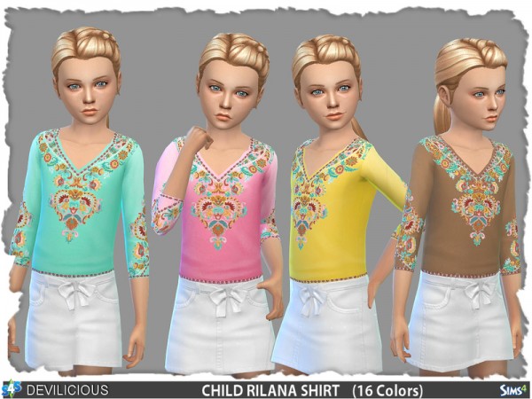  The Sims Resource: Rilana T Shirt by Devilicious