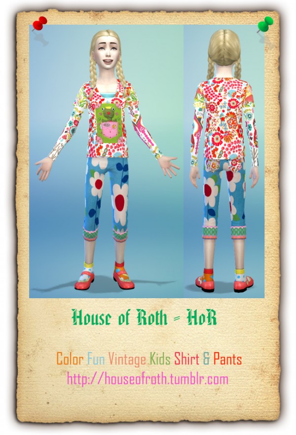 House of roth: Vintage Kids Shirt & Pants