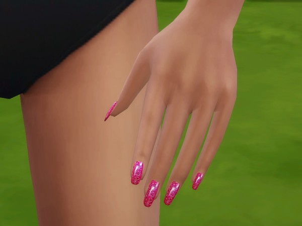  The Sims Resource: Sublime Collection 18 Glossy Nails by Pinkizombiecupcake