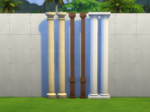 Mod The Sims Three Decorative Columns By Plasticbox • Sims 4 Downloads