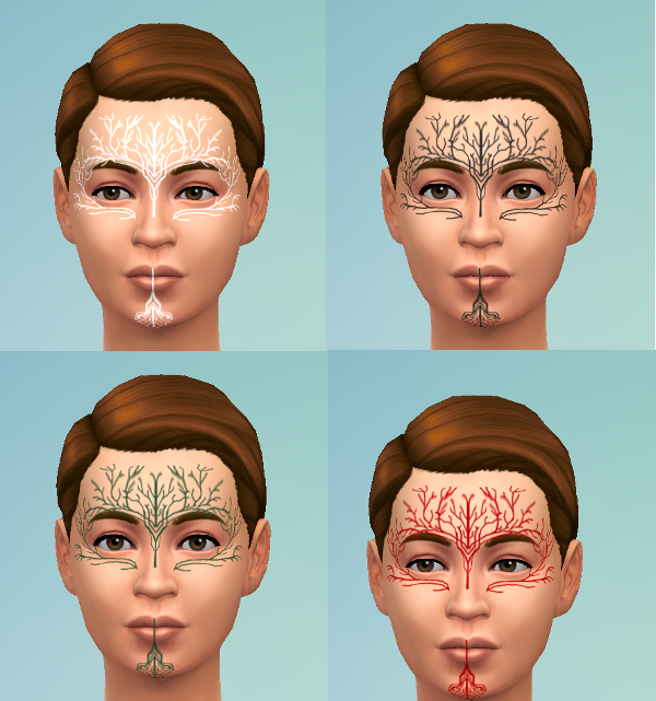  Mod The Sims: Dalish Tattoos by mademoisellemaple