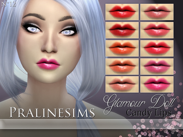  The Sims Resource: Glamour Doll Candy Lips by Pralinesims