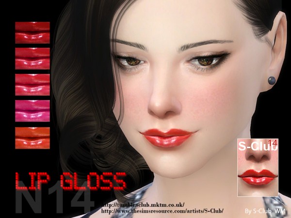  The Sims Resource: Lipstick 14 by S Club