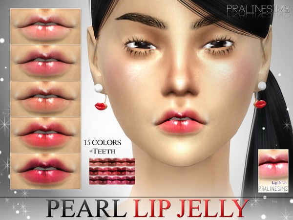  The Sims Resource: Pearl Lip Jelly | N25 +Teeth by PralineSims