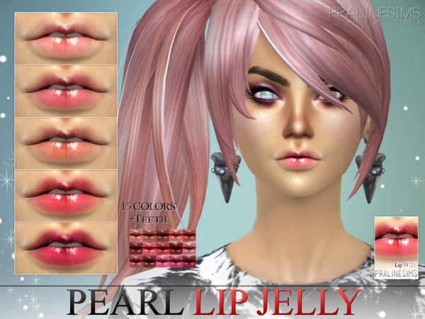  The Sims Resource: Pearl Lip Jelly | N25 +Teeth by PralineSims