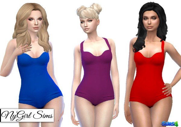  NY Girl Sims: Open Back Halter Swimsuit