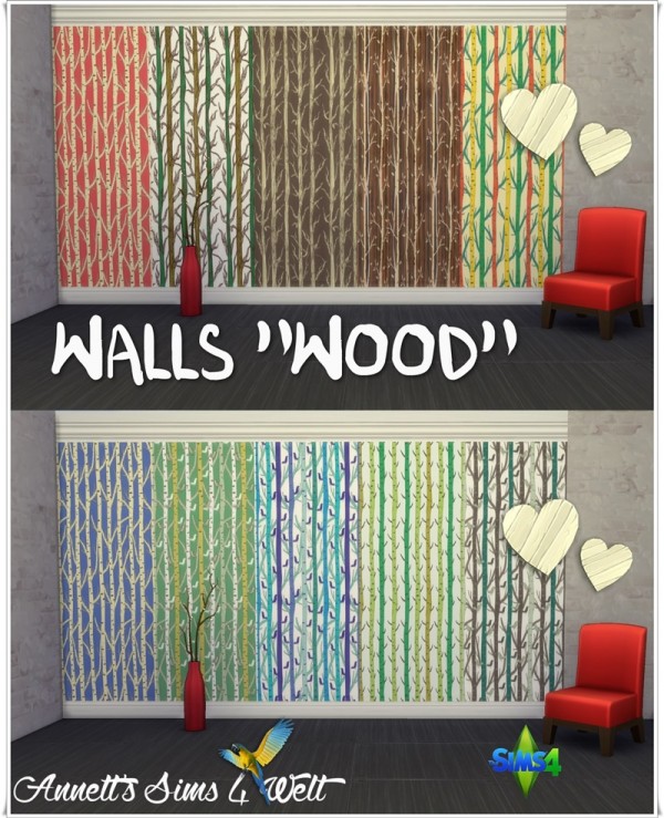  Annett`s Sims 4 Welt: Wood walls