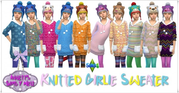 Annett`s Sims 4 Welt: Knitted Girlie Sweater