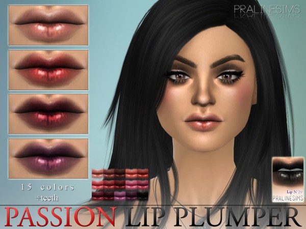  The Sims Resource: Passion Lip Plumper | N29 +Teeth by PralineSims