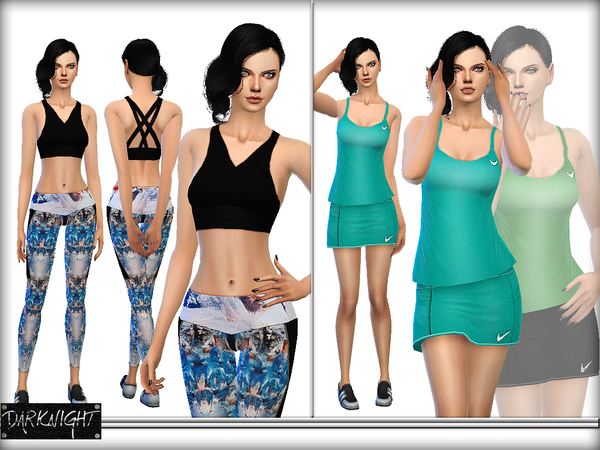  The Sims Resource: SET 07   Stretch Jersey Sport Set by DarkNighTt