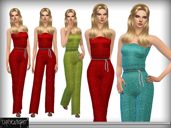  The Sims Resource: Coral Jumpsuit by DarkNighTt