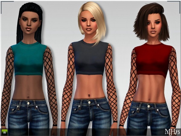  Sims Addictions: Cool Net Tops by Margies Sims