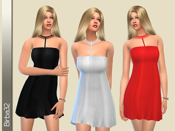  The Sims Resource: Collar lace night gown by Birba32
