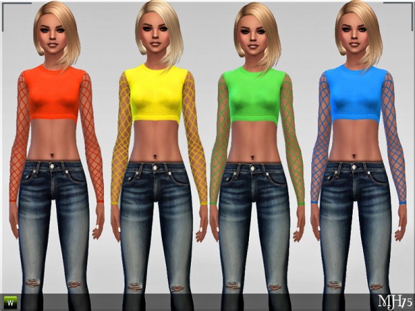  Sims Addictions: Cool Net Tops by Margies Sims