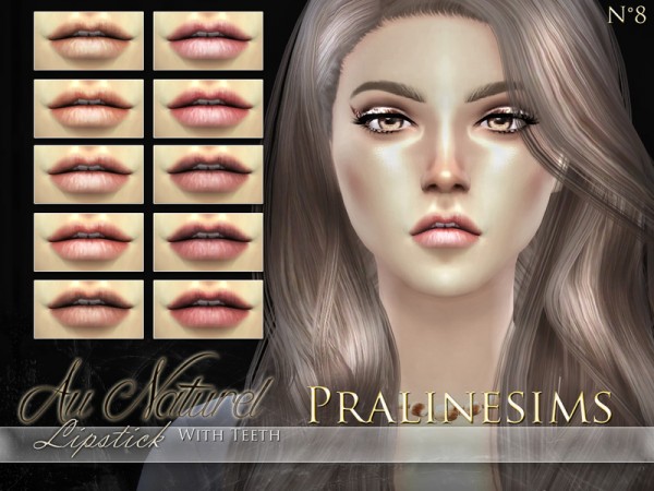  The Sims Resource: Au Naturel Lipstick Duo by Pralinesims