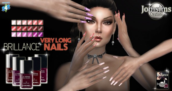  Jom Sims Creations: New Nails very long  brilliance