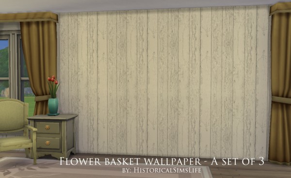  History Lovers Sims Blog: Flower Basket Wallpaper Set
