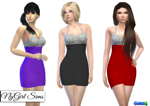 NY Girl Sims: Glitter Top Mini Dress