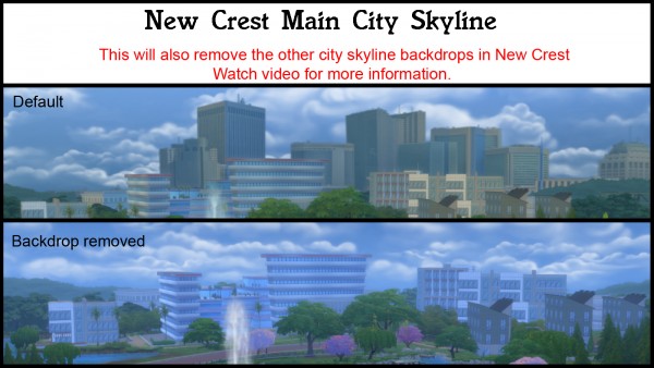  Mod The Sims: City Skyline Backdrop remover by Bakie