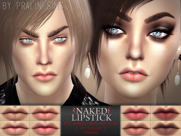  The Sims Resource: Naked Lipstick | 30 Colors / N32 by Pralinesims