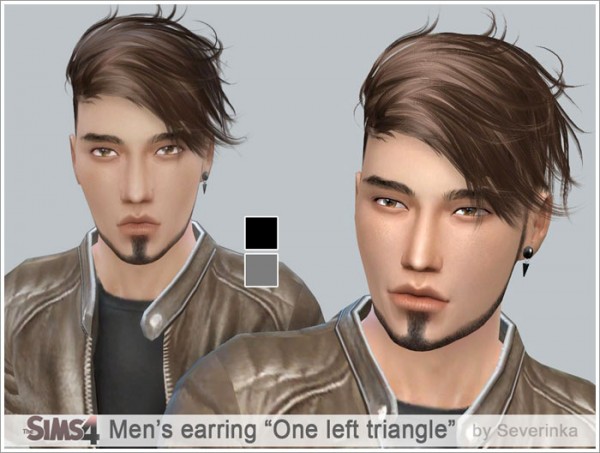  Sims by Severinka: Mens earrings set on left ear