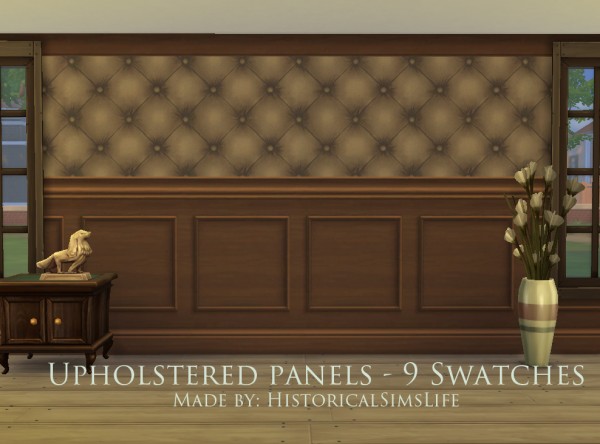  History Lovers Sims Blog: Upholstered Wall Panel Set