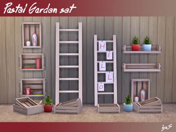  The Sims Resource: Pastel Garden set by Soloriya