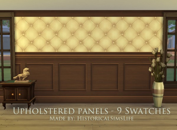  History Lovers Sims Blog: Upholstered Wall Panel Set
