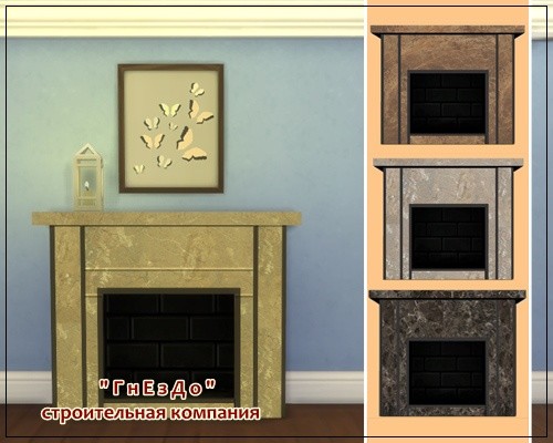  Sims 3 by Mulena: Fireplace Reliable stone