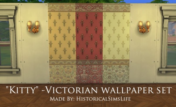  History Lovers Sims Blog: Kitty   Victorian Wallpaper Set