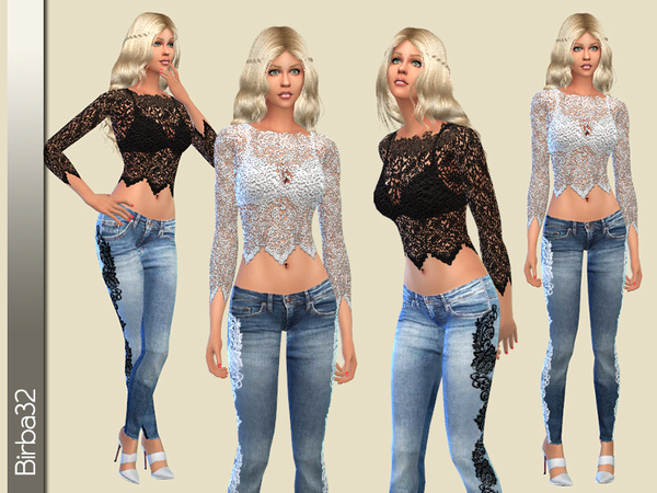  The Sims Resource: All lace and denim by Birba32