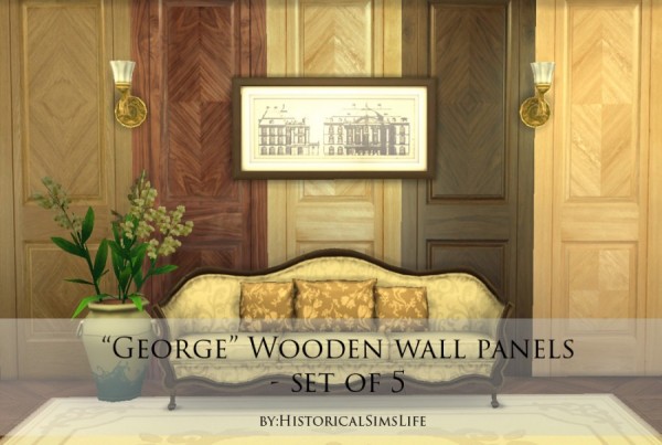  History Lovers Sims Blog: George   Wood Panel Set
