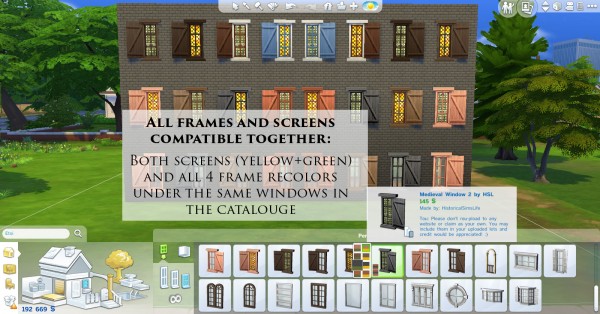  History Lovers Sims Blog: Medieval windows recolors