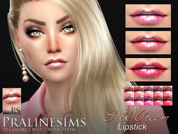  The Sims Resource: Silk Cream Lipstick Duo by Pralinesims