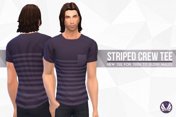 Simsational designs: Striped Crew Tee