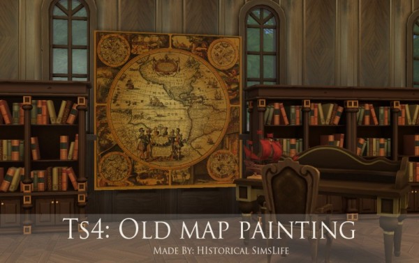  History Lovers Sims Blog: Old Map Paintings