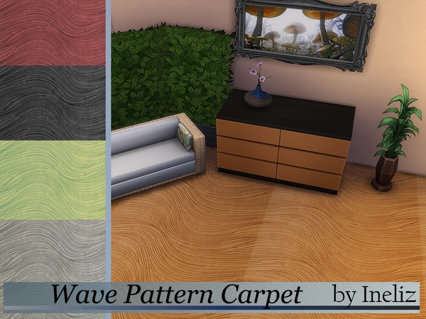  The Sims Resource: Wave Pattern Carpet by Ineliz