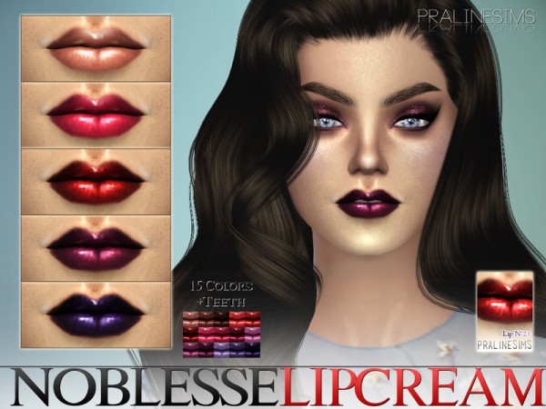  The Sims Resource: Noblesse Lipcream N23 +Teeth by Pralinesims