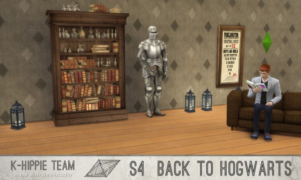 Mod The Sims: Back to Hogwarts set   Bookcase by Blackgryffin