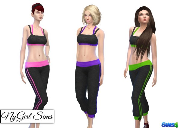  NY Girl Sims: Hatchi Knit Cropped Sweatpant and Tank Top