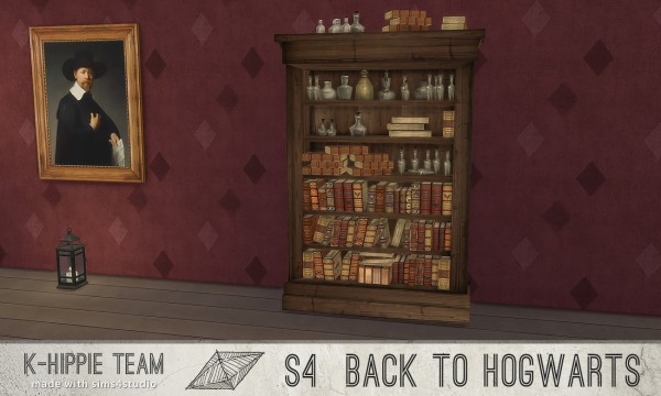 Mod The Sims: Back to Hogwarts set   Bookcase by Blackgryffin