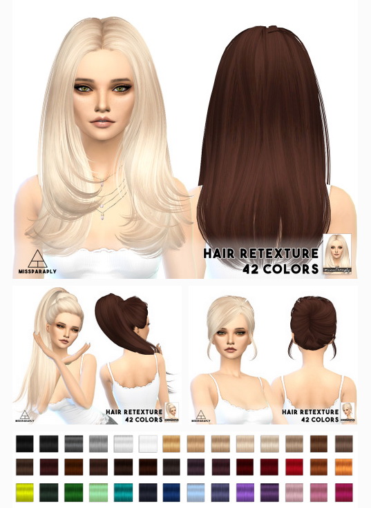  Miss Paraply: Hair retexture   Skysims hairstyles